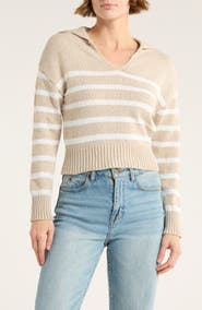 Vigoss V-Neck Striped Sweater