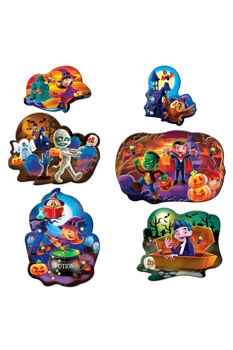 Halloween Glow 6-Pack Mini Puzzles, Alternate, color, Multicolor