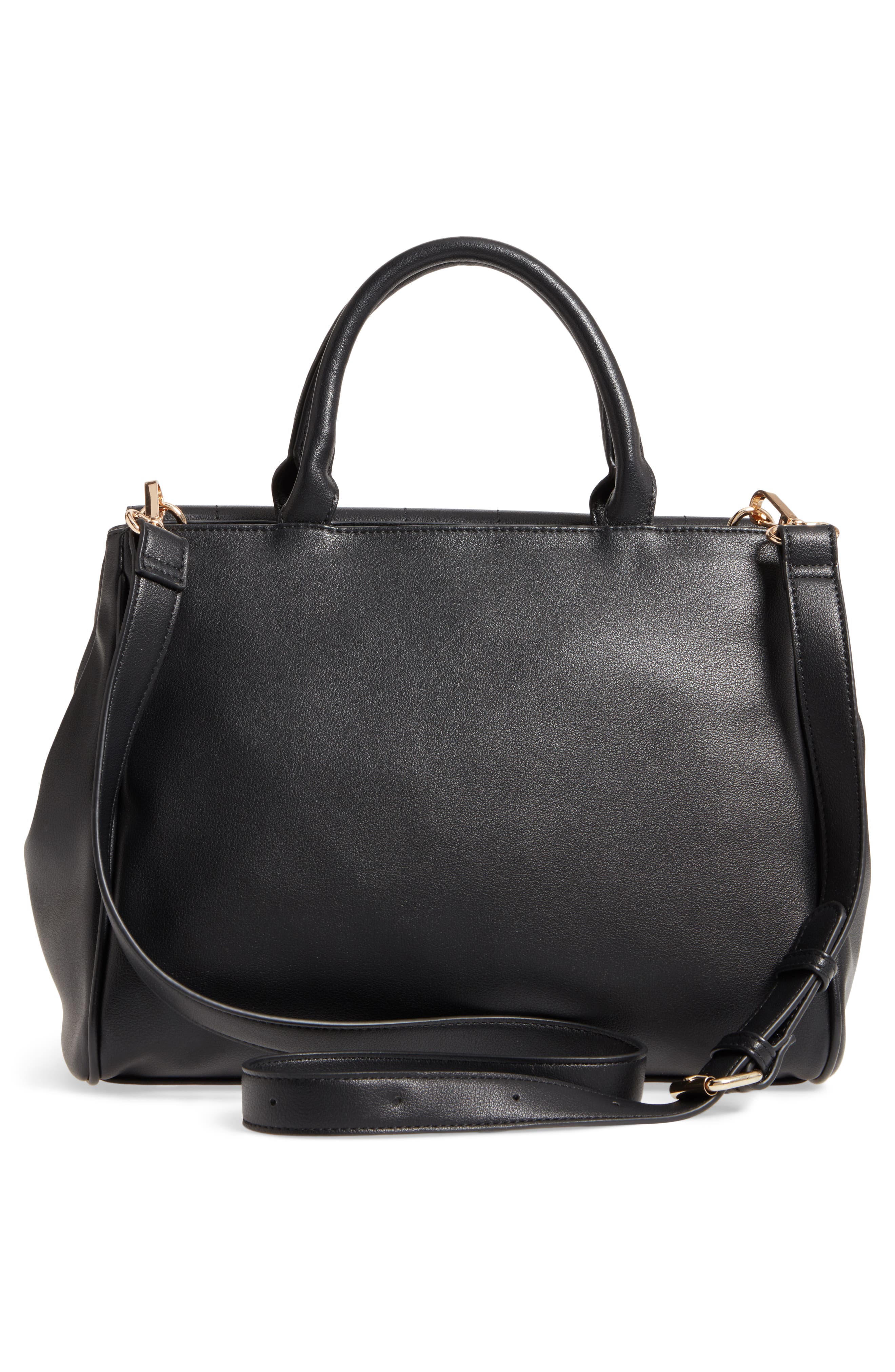 Sole Society Tracy Quilted Faux Leather Satchel, Alternate, color, 