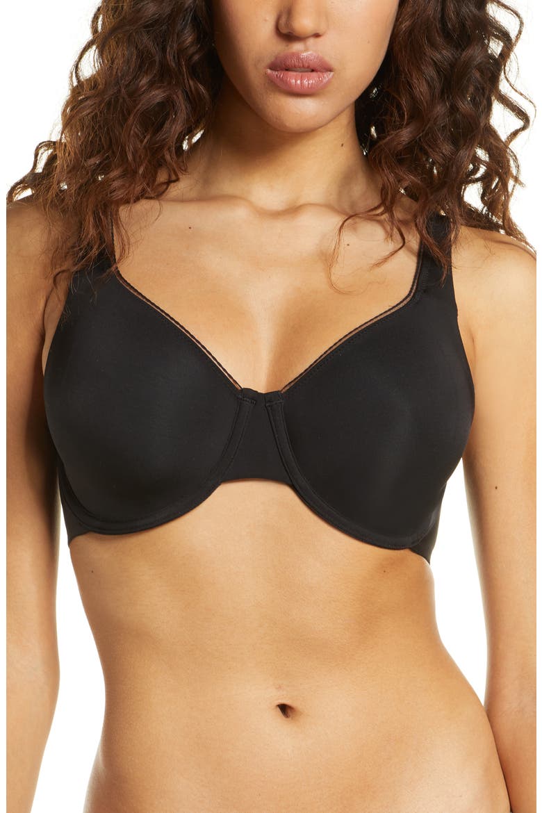 High Standards Seamless Underwire Bra, Main, color, BLACK