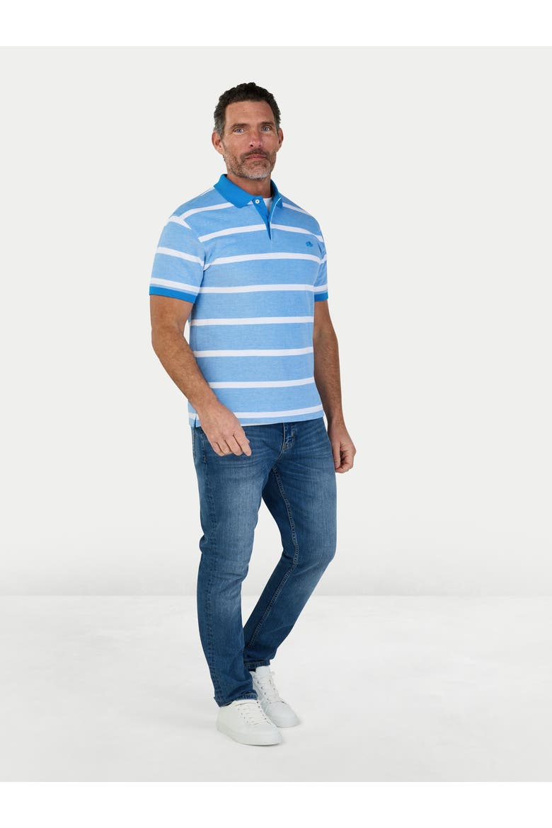 Birdseye Stripe Polo Shirt, Alternate, color, Electric Blue