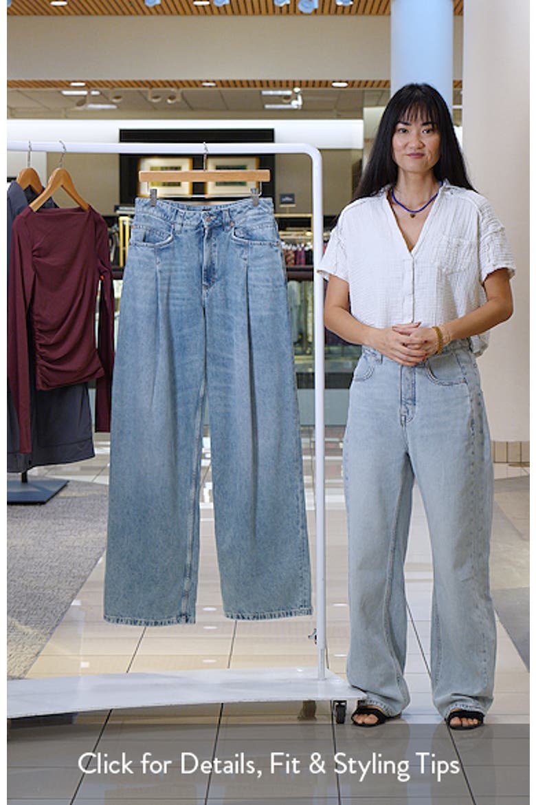 High Waist Slouchy Pleated Jeans video