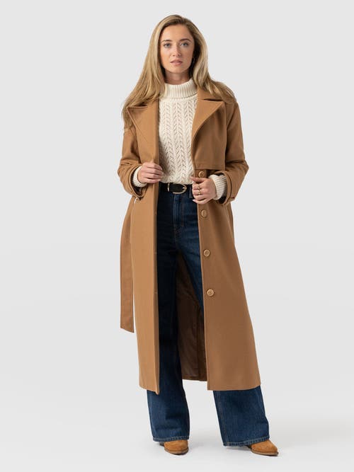 Saint And Sofia Saint + Sofia Odette Coat In Brown