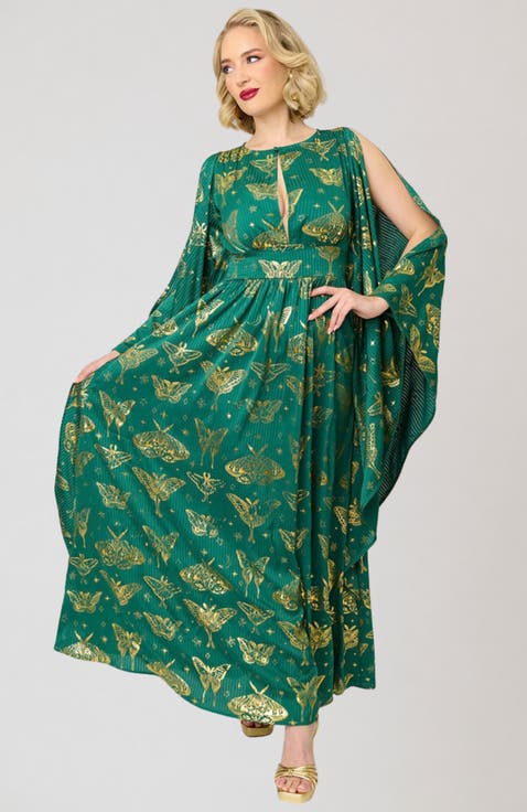 1960s Flutter Sleeve Caftan