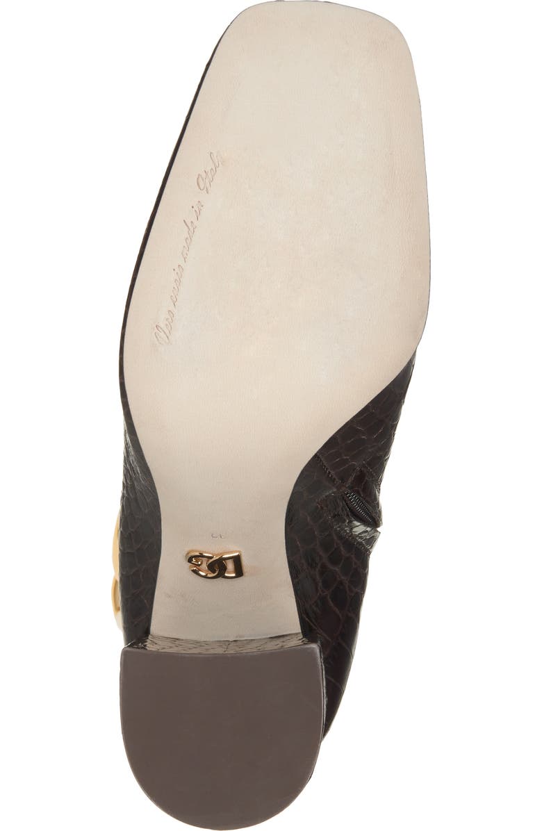 Dolce&Gabbana Jackie Croc Embossed Bootie, Alternate, color,