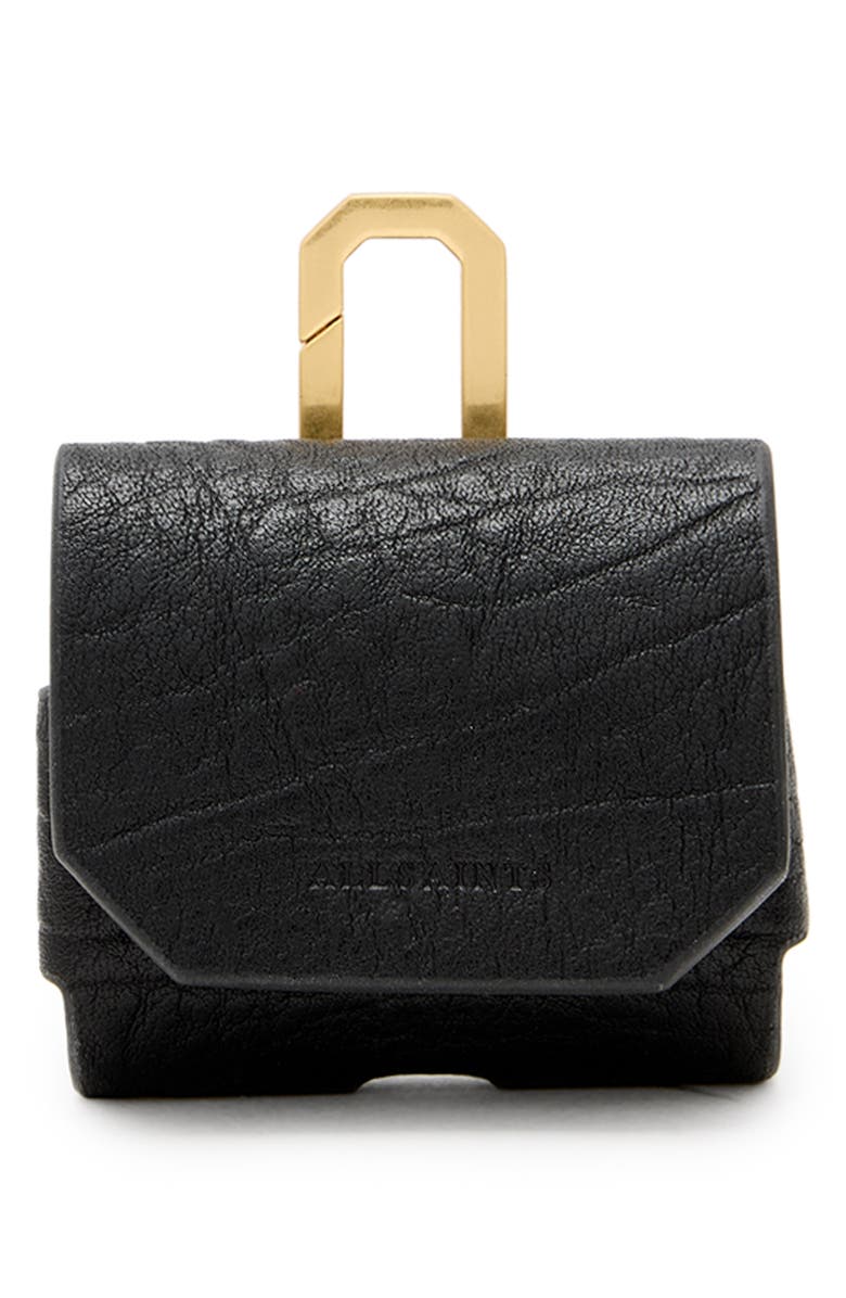 AllSaints Leather AirPod Case, Main, color, 
