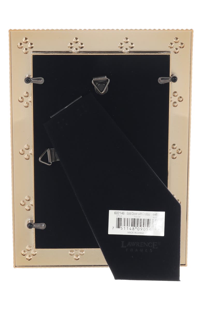 Lawrence Frames Crystal Clover Picture Frame, Alternate, color, Gold