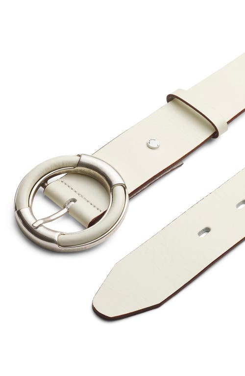 Rag & Bone Marina Wide Leather Belt In Neutral