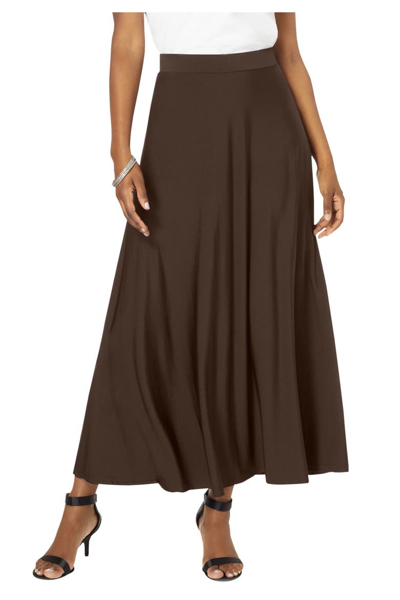 Ultrasmooth® Fabric Maxi Skirt, Main, color, CHOCOLATE