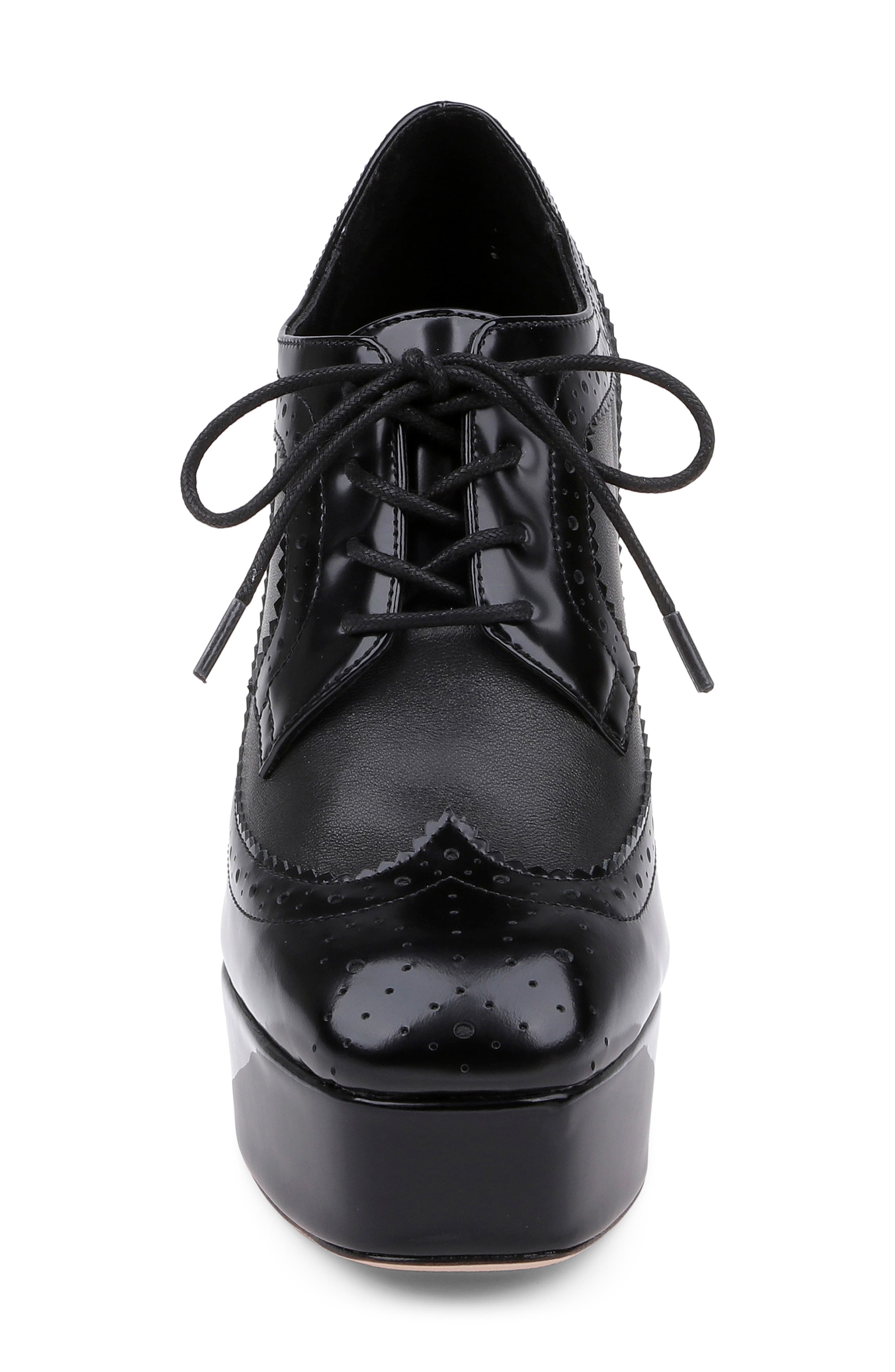L'AGENCE Tania Platform Pump, Alternate, color, Black Leather