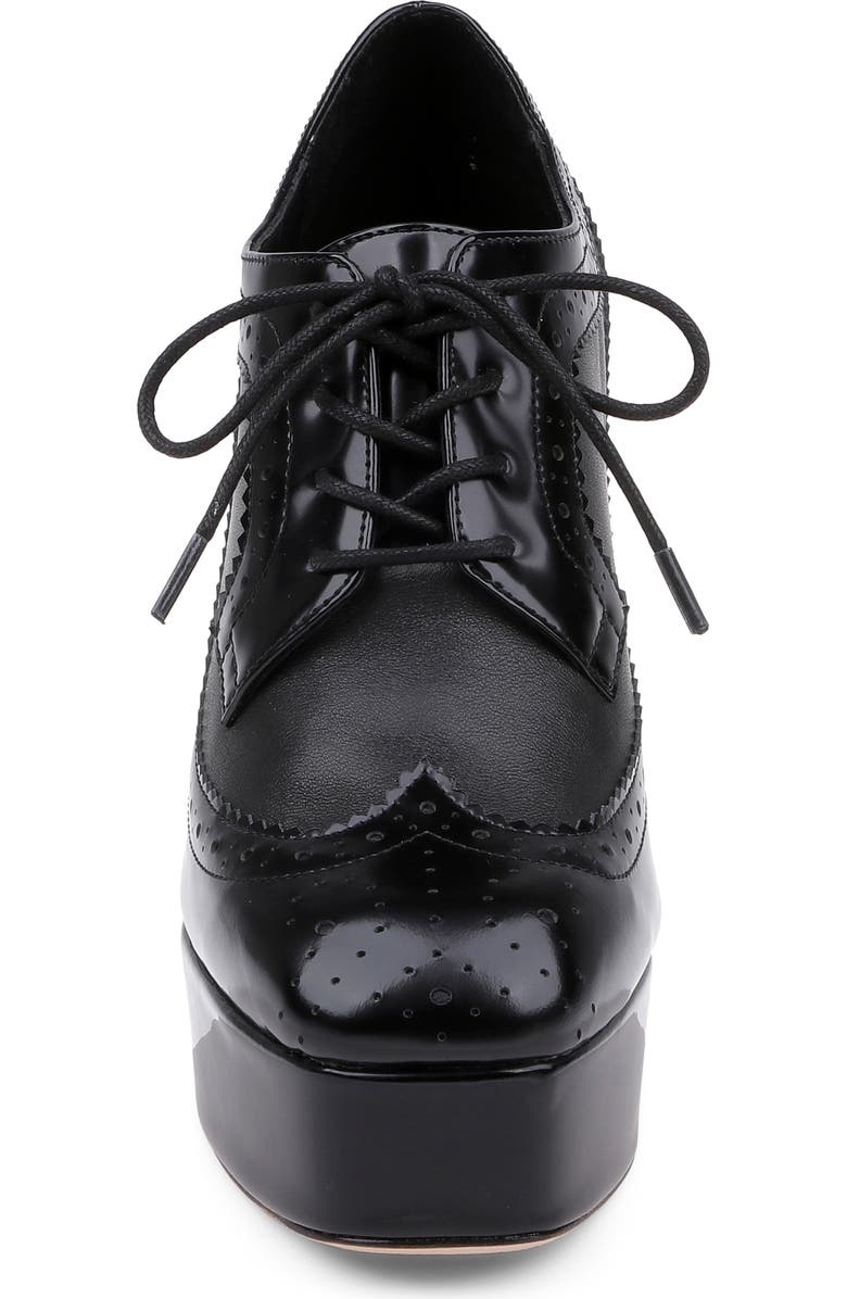 L'AGENCE Tania Platform Pump, Alternate, color, Black Leather