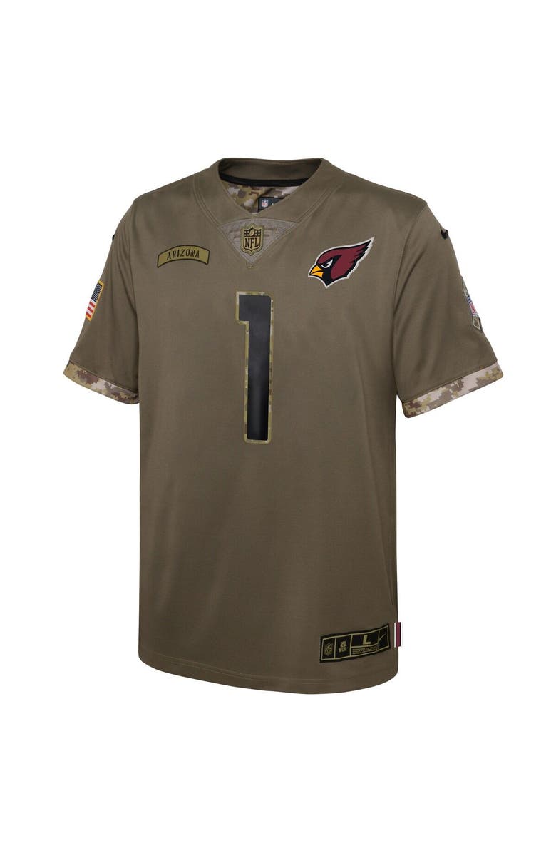 Nike Youth Nike Kyler Murray Olive Arizona Cardinals 2022 Salute To Service Player Limited Jersey, Alternate, color, 
