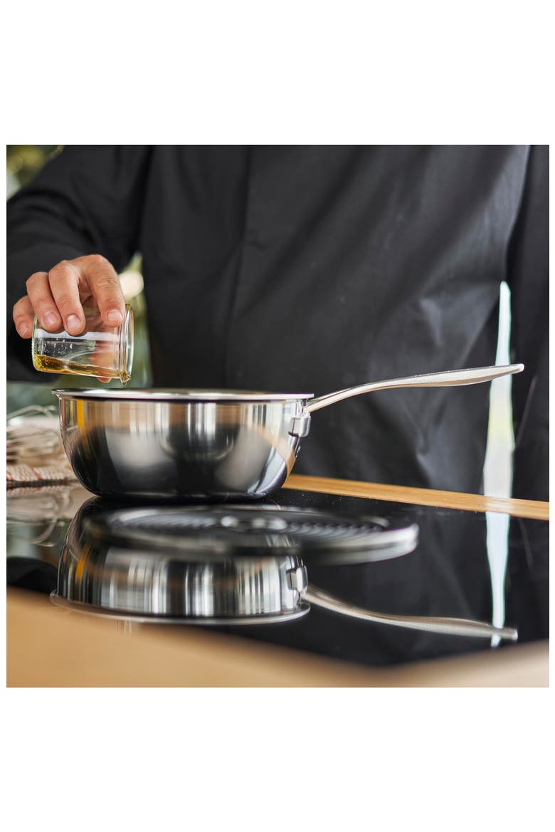 Industry 3.5-Quart 5-Ply Stainless Steel Saucepan, Alternate, color, STAINLESS STEEL
