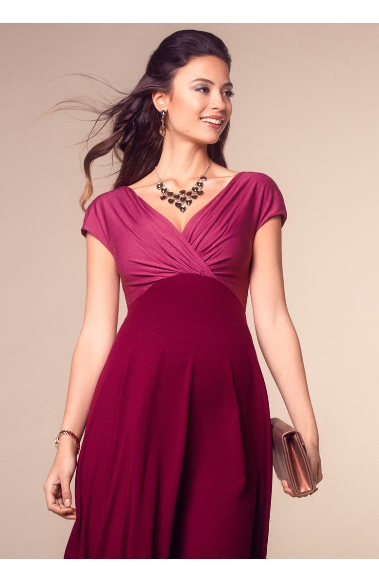 Tiffany Rose Maternity Alessandra Maternity Dress, Alternate, color, Rosey Red