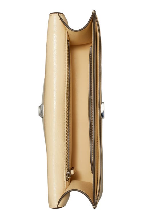 Tory Burch Fleming Small Convertible Leather Shoulder Bag In Vanilla Soft Serve