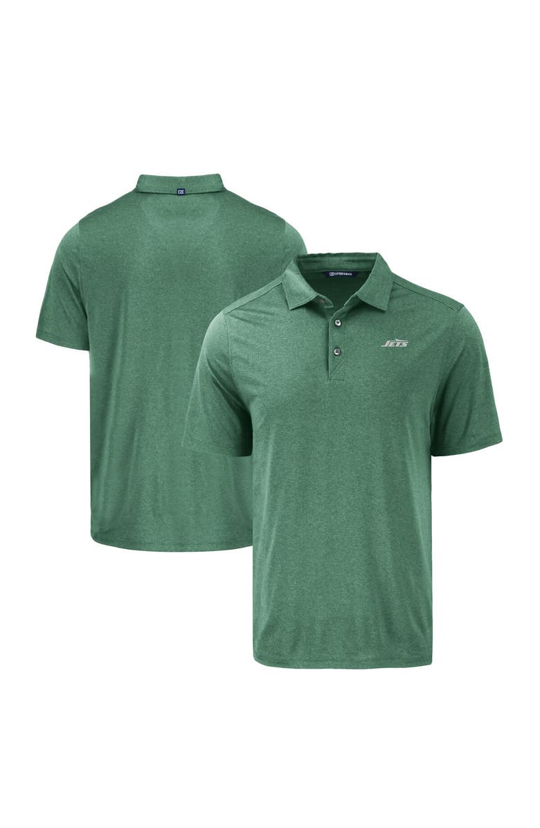 Cutter & Buck Men's Cutter & Buck Hunter Green New York Jets Primary Logo Coastline Epic Comfort Eco Recycled Polo, Main, color, Hunter Green