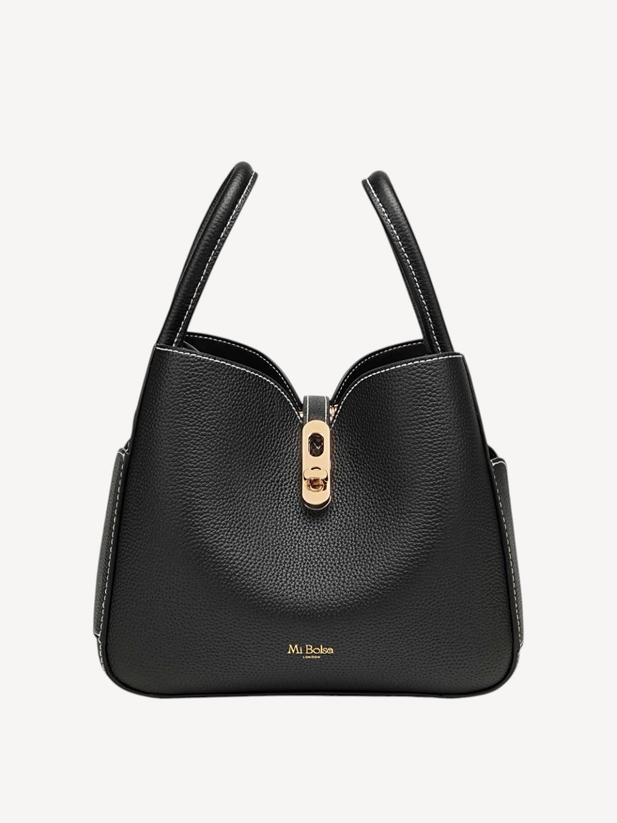 Cotswolds Genuine Pebble Leather Shoulder Bag, Alternate, color, Black