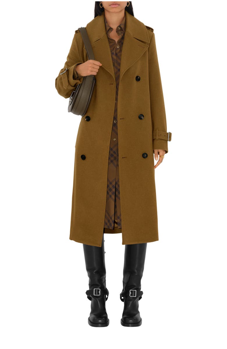 Burberry Long Cashmere Trench Coat, Main, color,