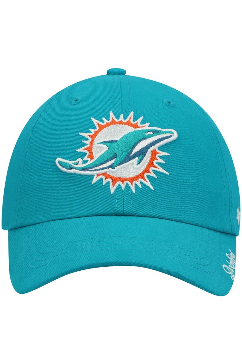 Women's '47 Aqua Miami Dolphins Miata Clean Up Primary Adjustable Hat, Alternate, color, Aqua