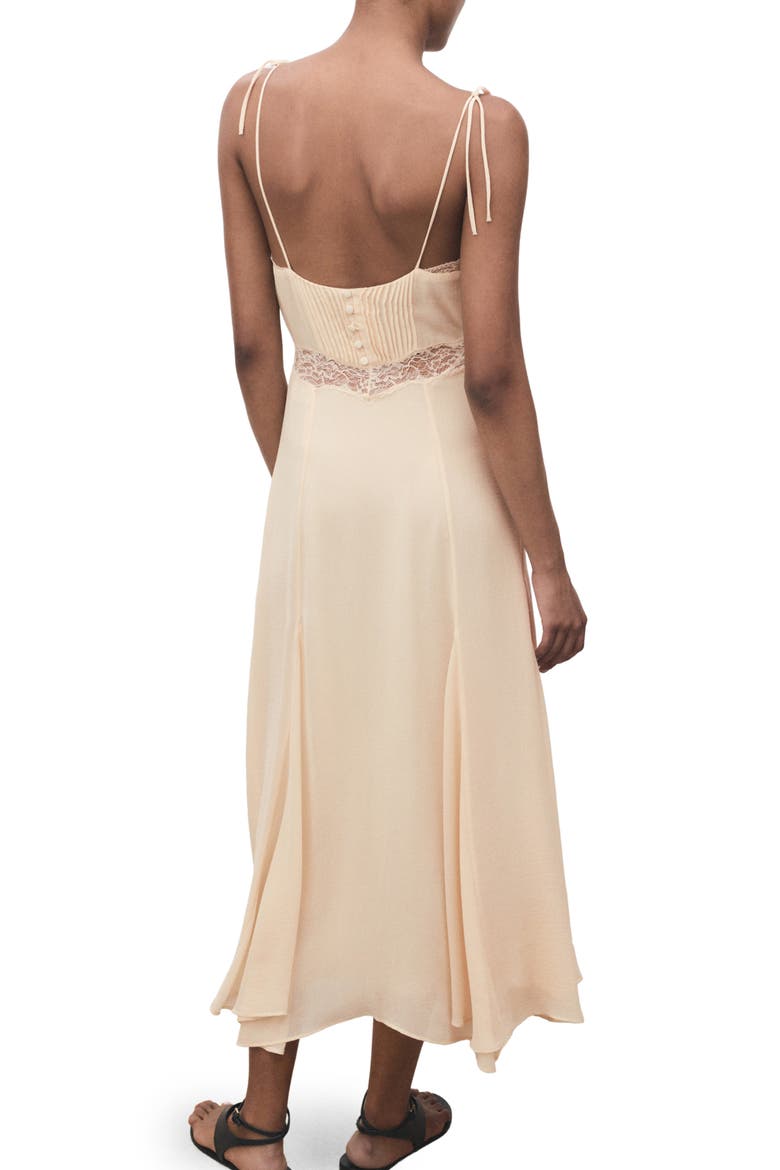 Lace Trim Midi Dress, Alternate, color, PASTEL GREEN