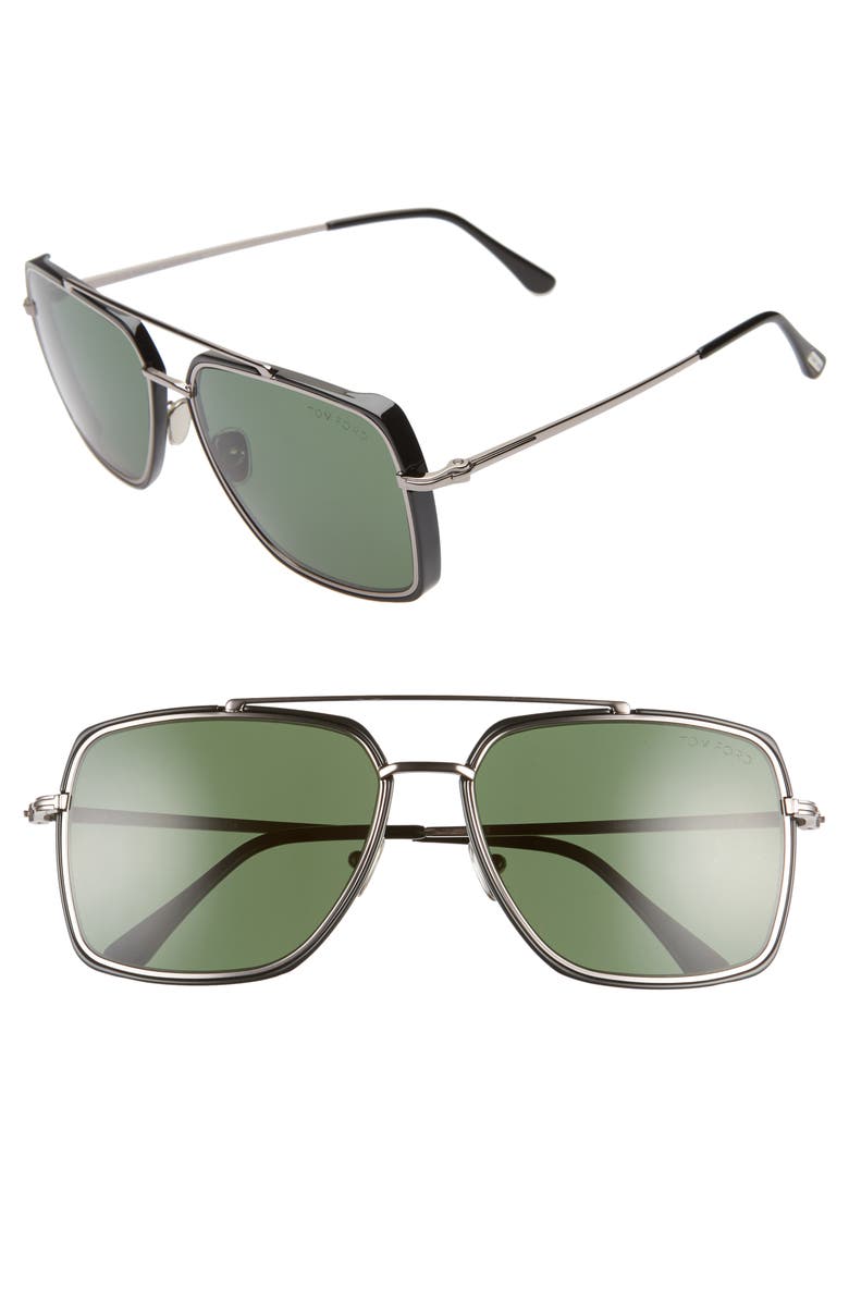 TOM FORD Lionel 60mm Navigator Sunglasses, Main, color,