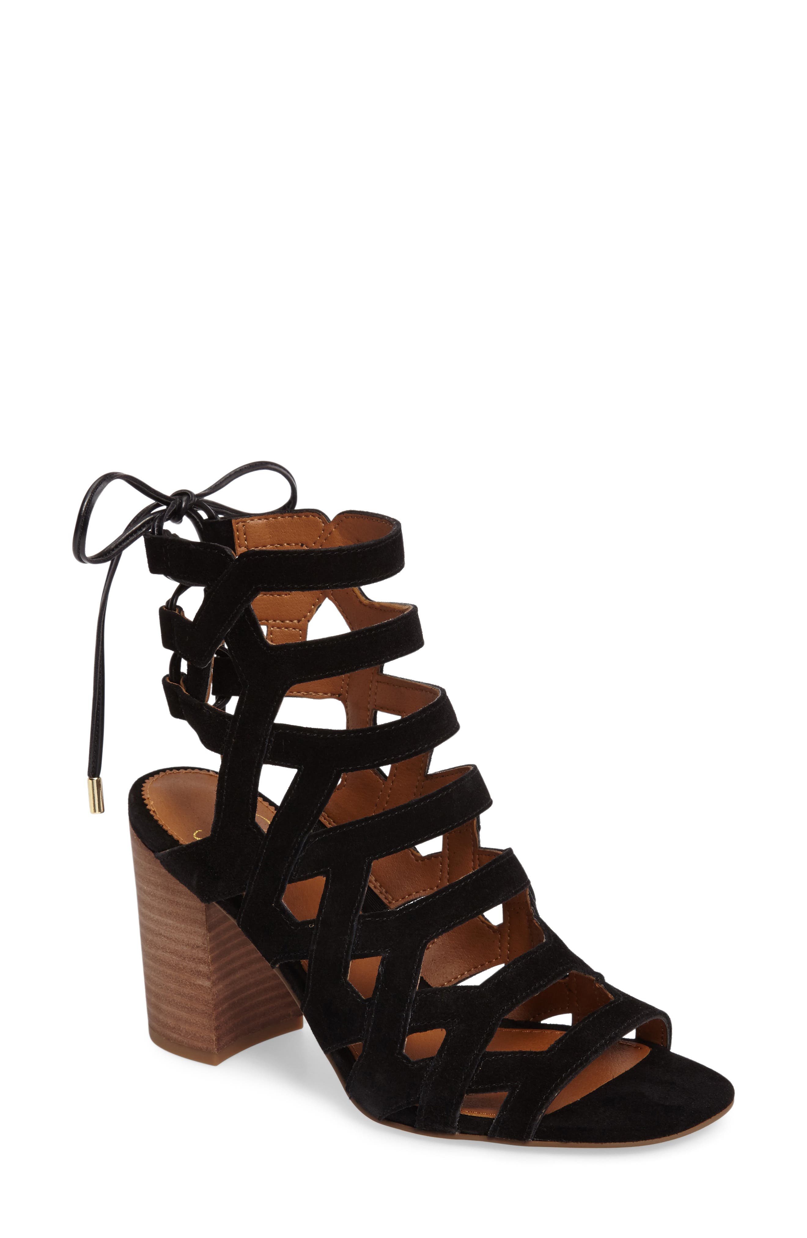 SARTO by Franco Sarto Connie Block Heel Cage Sandal, Main, color, 