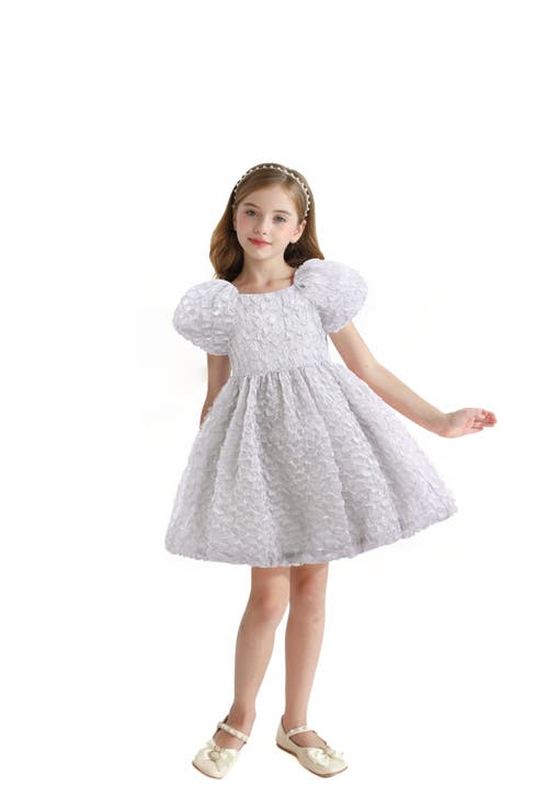 Sweet Cactus Textured Empire Dress In White