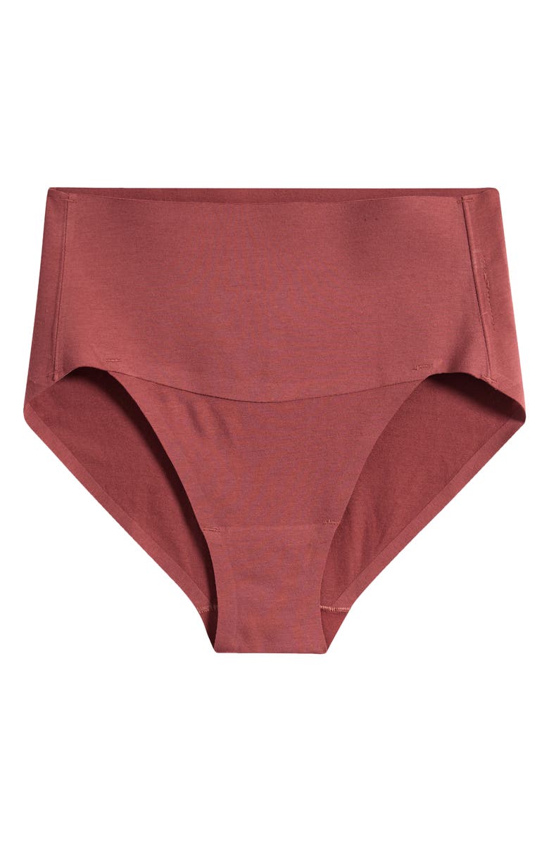 SPANX<sup>®</sup> High Waist Cotton Blend Briefs, Alternate, color, Rose Smoke