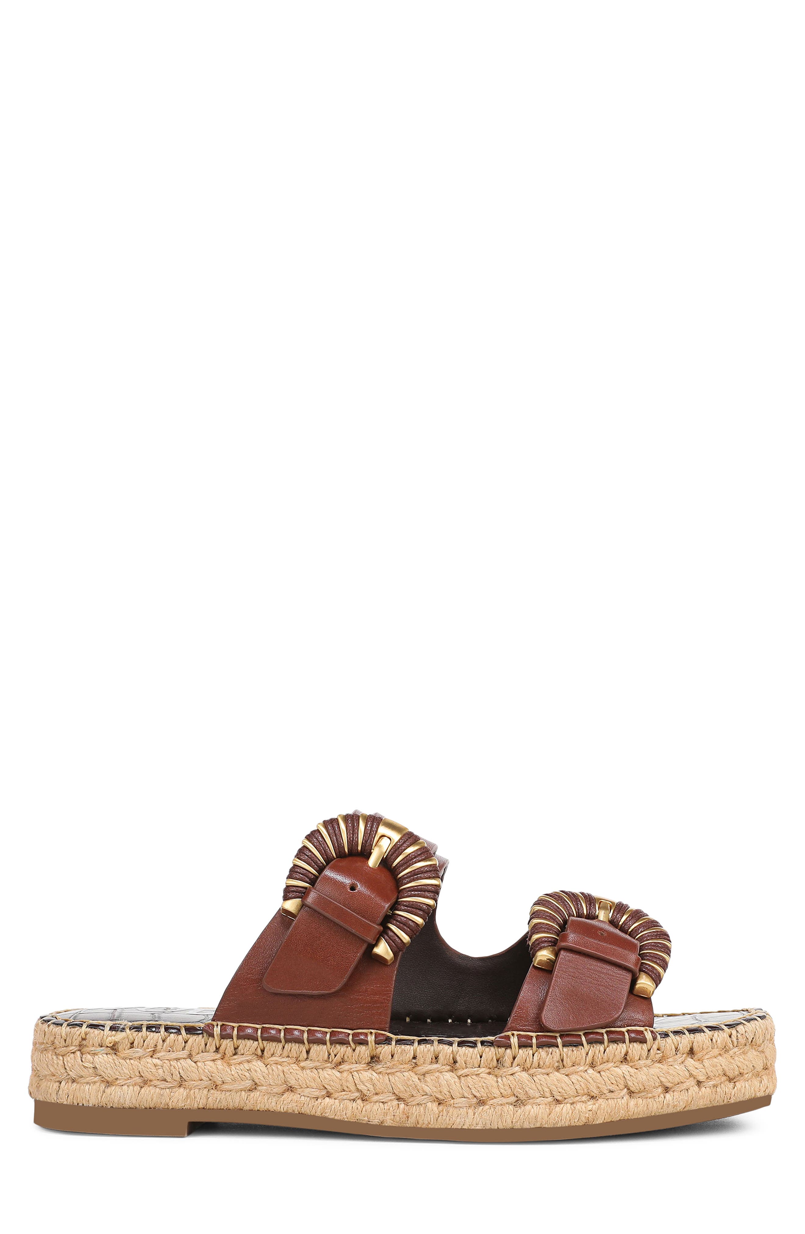 Tabbey Espadrille Platform Slide Sandal, Alternate, color, BURNT BRANDY
