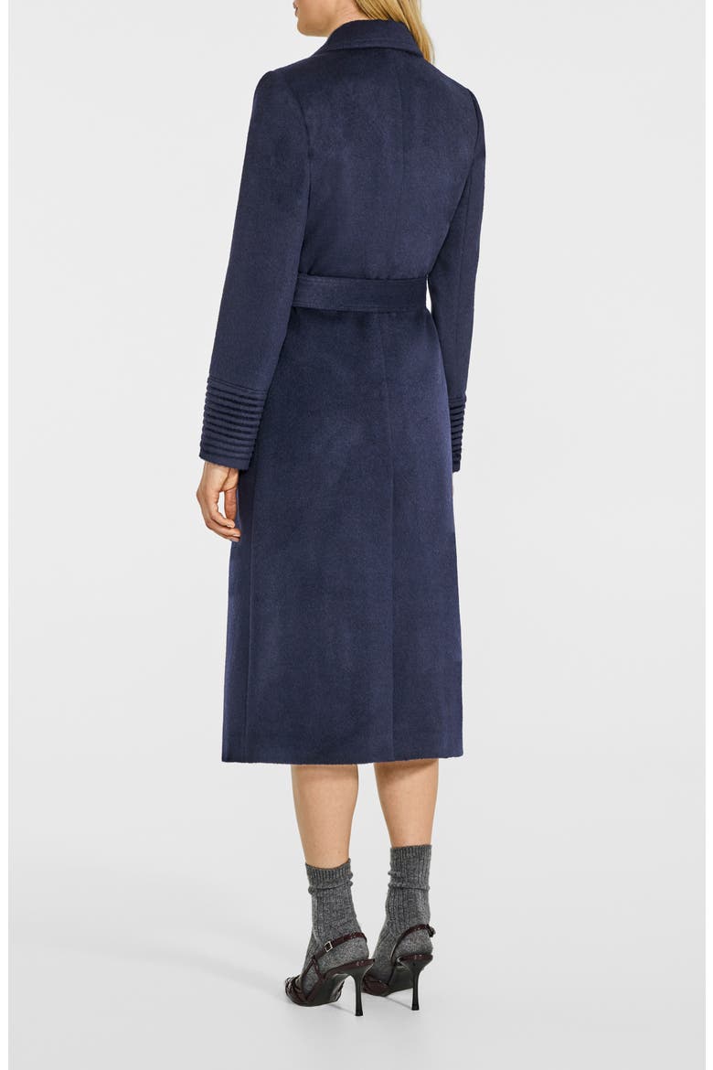 Alpaca & Wool Wrap Coat, Alternate, color, BLUE