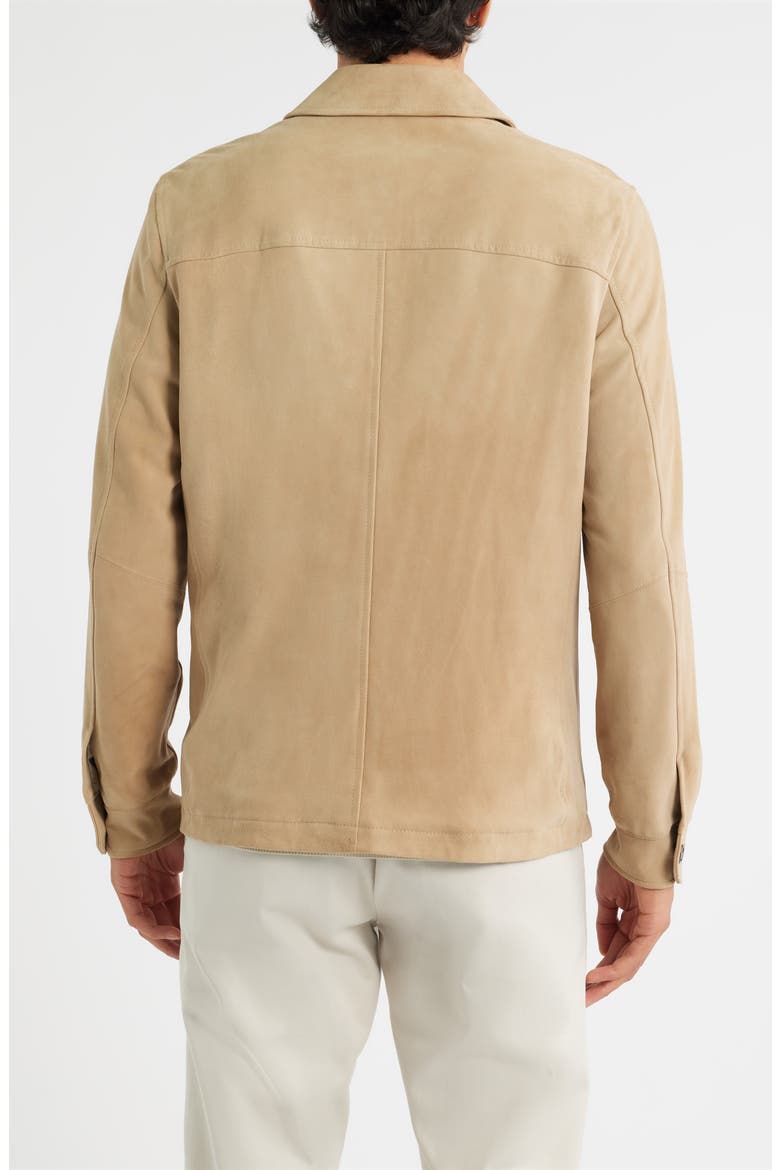 Suede Overshirt, Alternate, color, LIGHT BEIGE