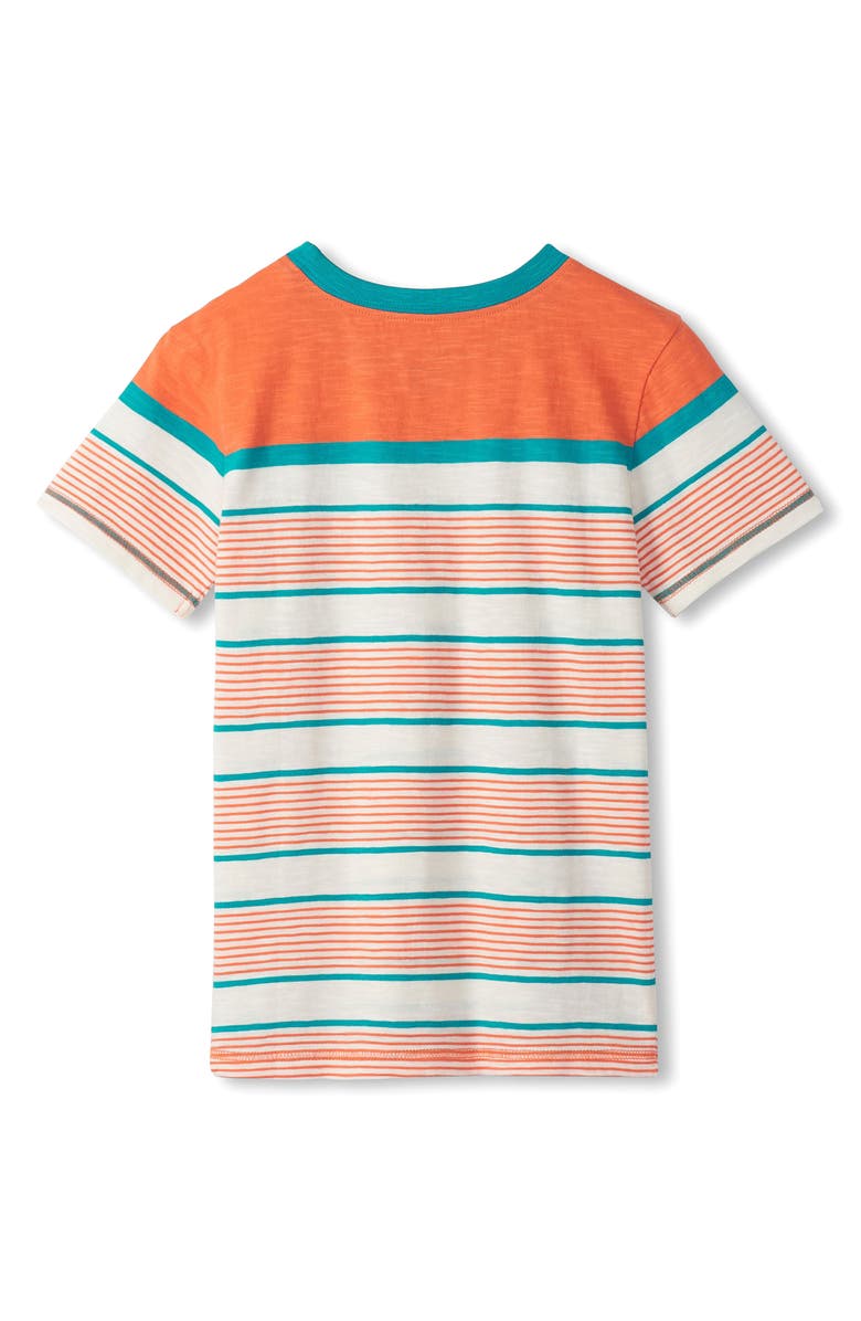 Hatley Kids' Off Road Stripe T-Shirt, Alternate, color, Orange