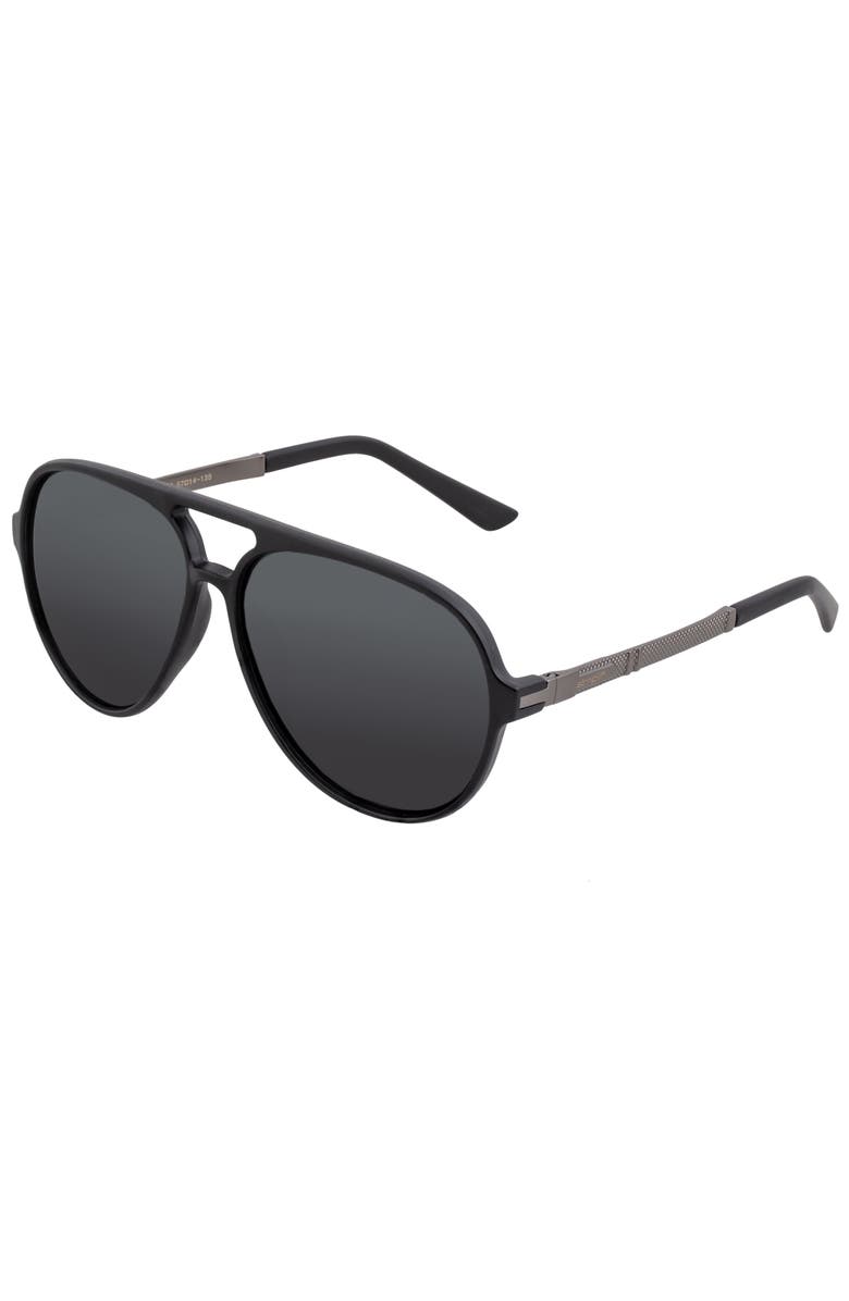 SIMPLIFY Spencer Polarized Sunglasses, Main, color, Matte Black/Black