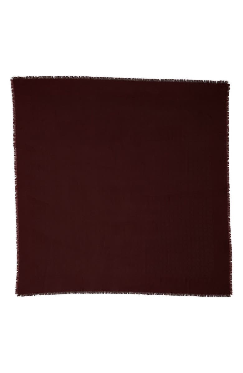 Jimmy Choo Choo Chain Jacquard Logo Silk & Wool Shawl, Main, color,