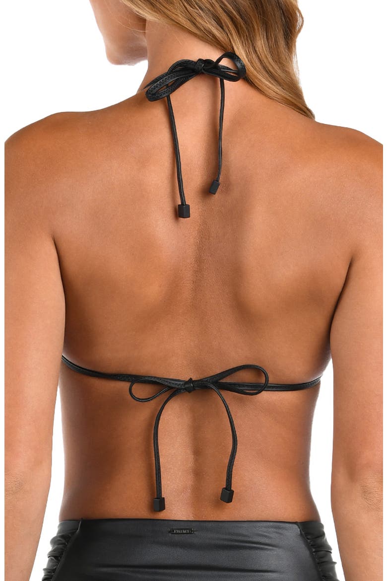 Annabelle Luxe Underwire Faux Leather Bikini Top (Women) | Nordstrom