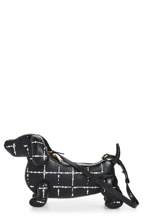 Baby Hector Windowpane Leather Shoulder Bag