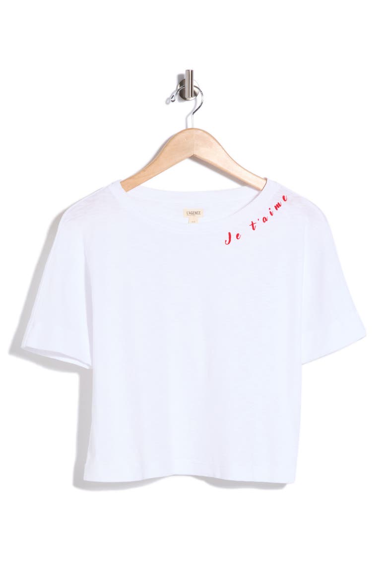 Sadie J'Taime Short Sleeve T-Shirt, Alternate, color, WHITE