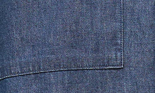 Mango Cotton Chambray Button-up Shirt In Blue