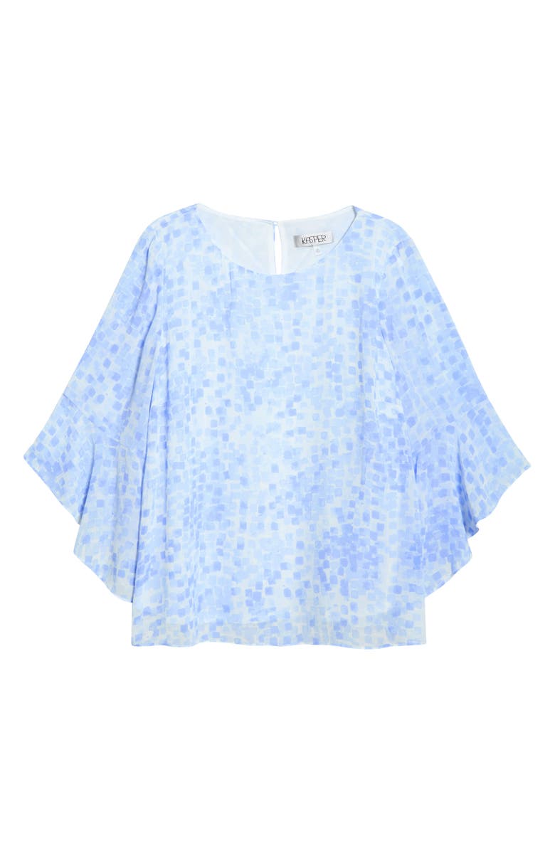 KASPER Ruffle Sleeve Top, Main, color, 
