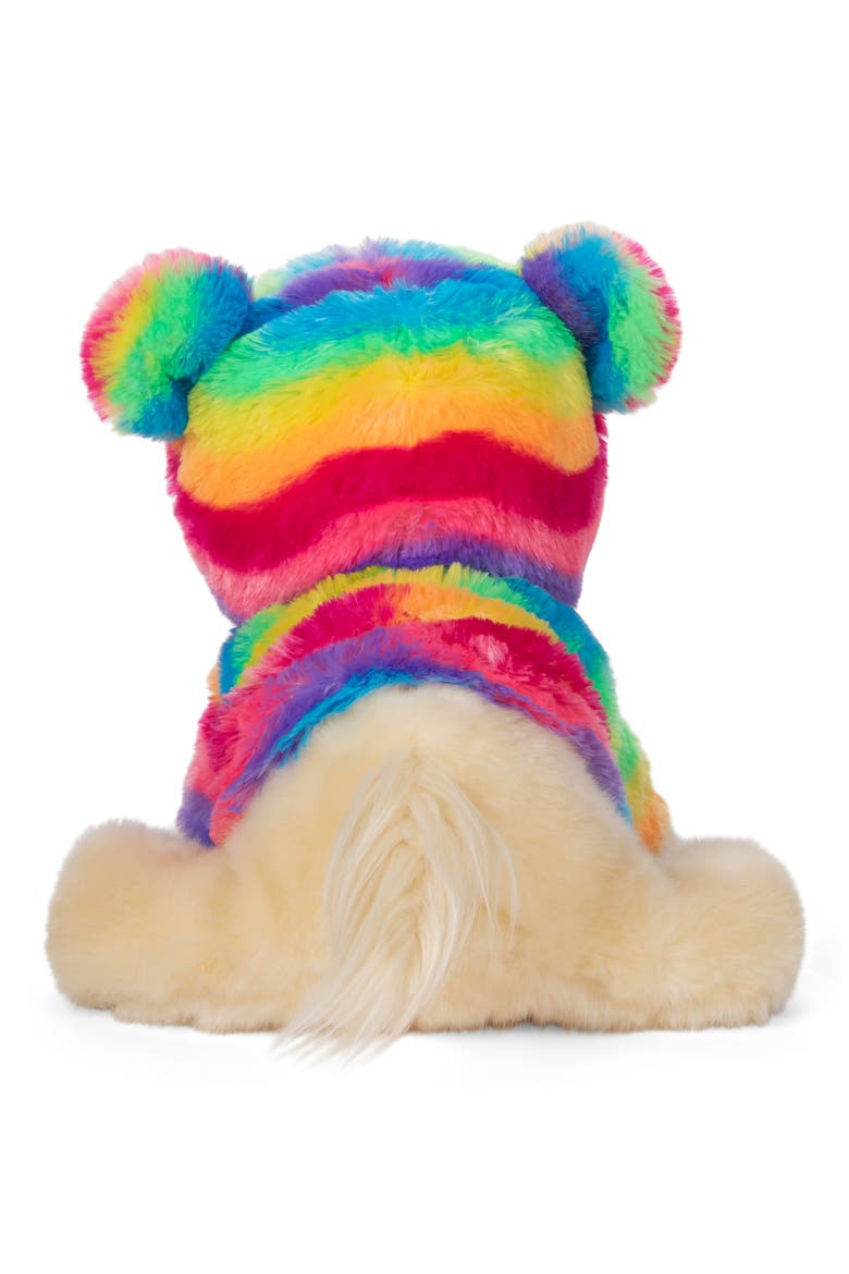 Boo Rainbow Coat Stuffed Animal, Alternate, color, RAINBOW