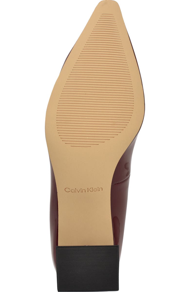 Calvin Klein Naprina Pointed Toe Mary Jane Pump, Alternate, color, Red Patent