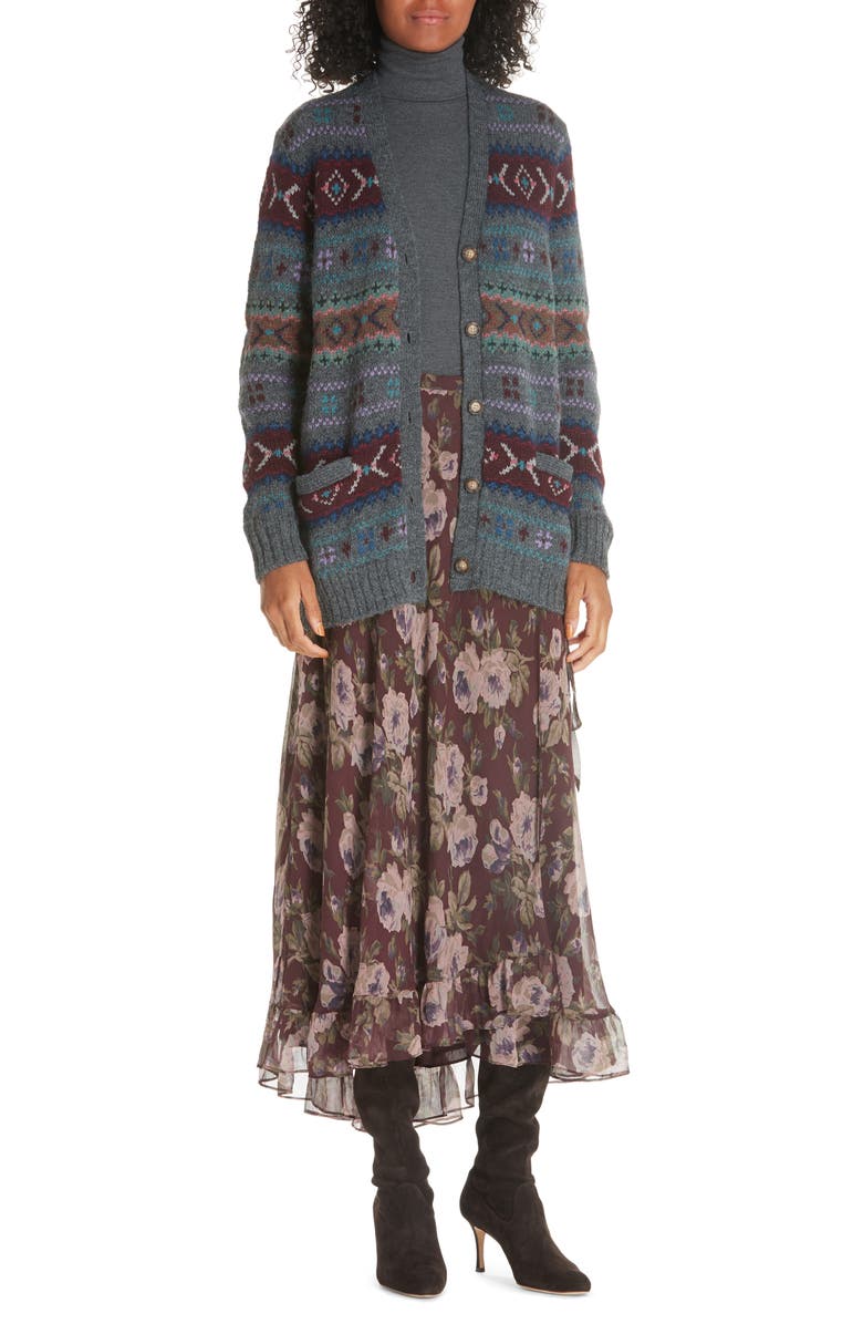 Polo Ralph Lauren Alina Midi Silk Wrap Skirt, Main, color,