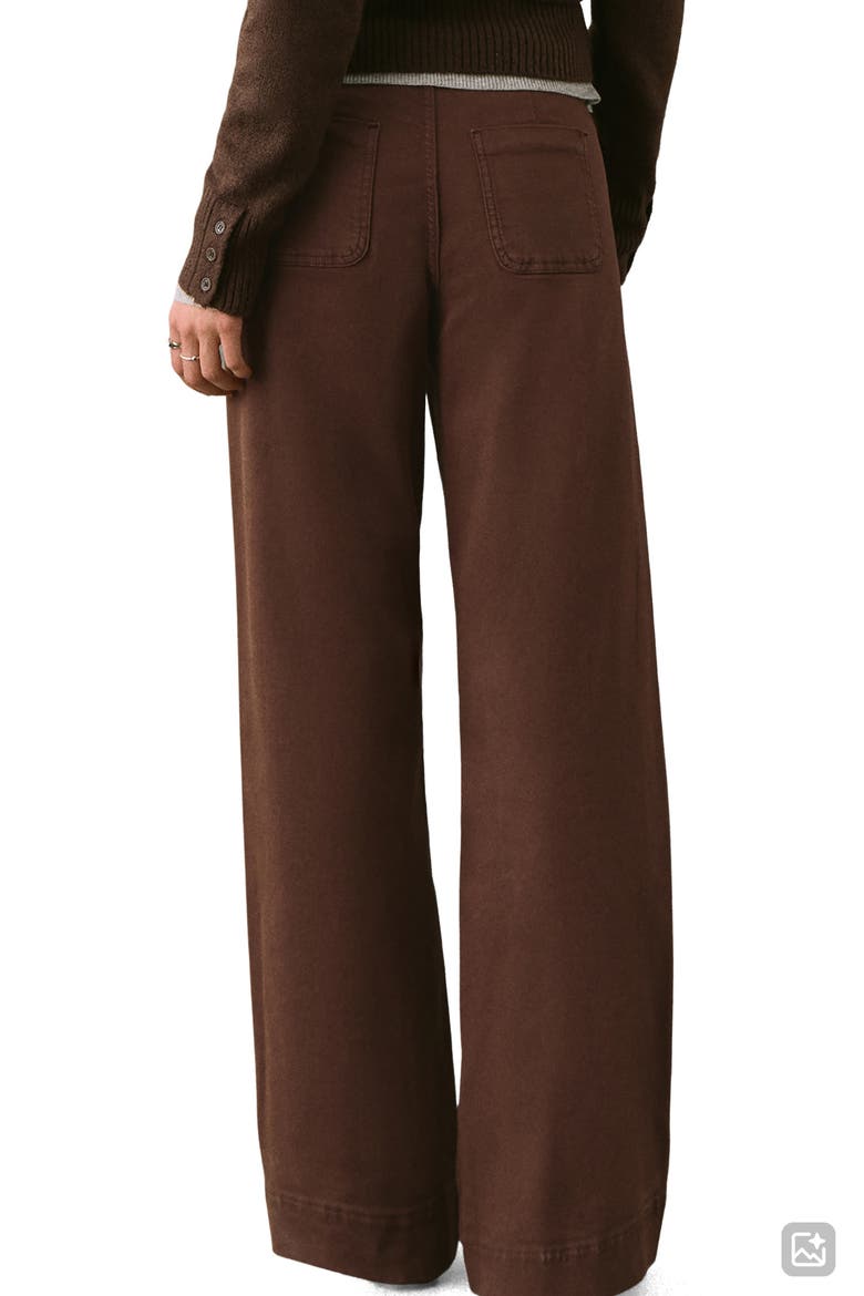 Patch Pocket Wide Leg Jeans, Alternate, color, CHOCOLATE