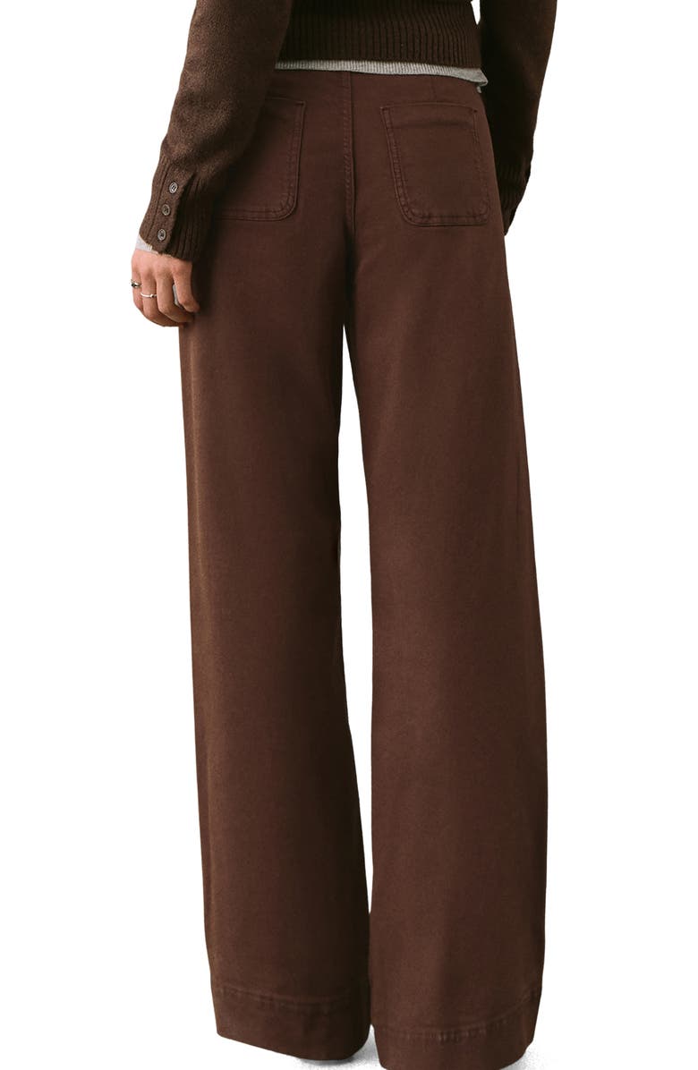 MANGO TEEN Patch Pocket Wide Leg Jeans, Alternate, color, Chocolate