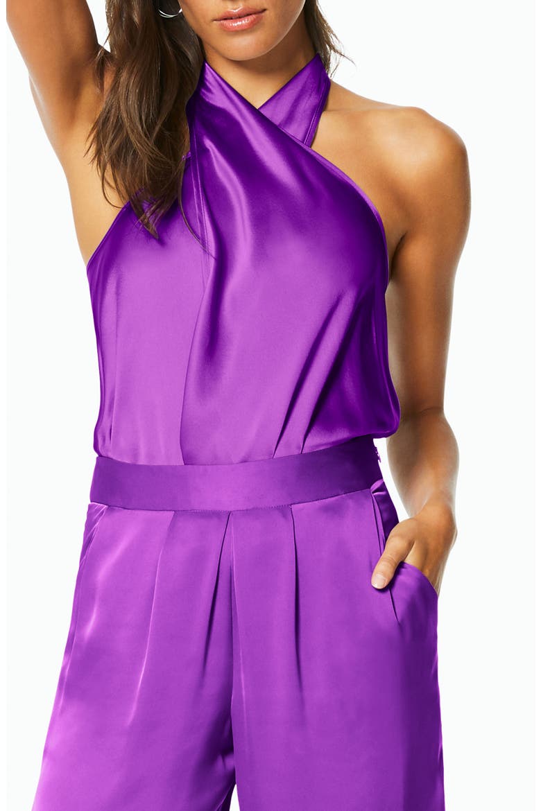 Convertible Stretch Silk Charmeuse Top, Main, color, WILD ORCHID