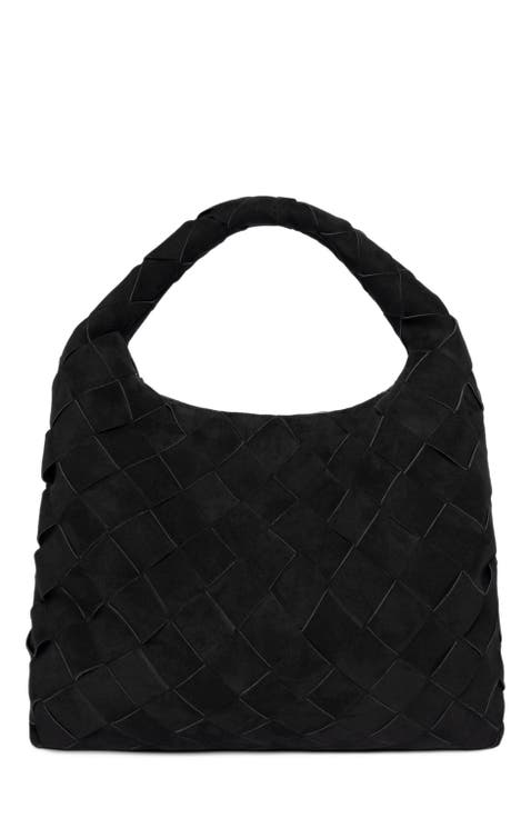 Aubin Suede Woven Hobo Bag