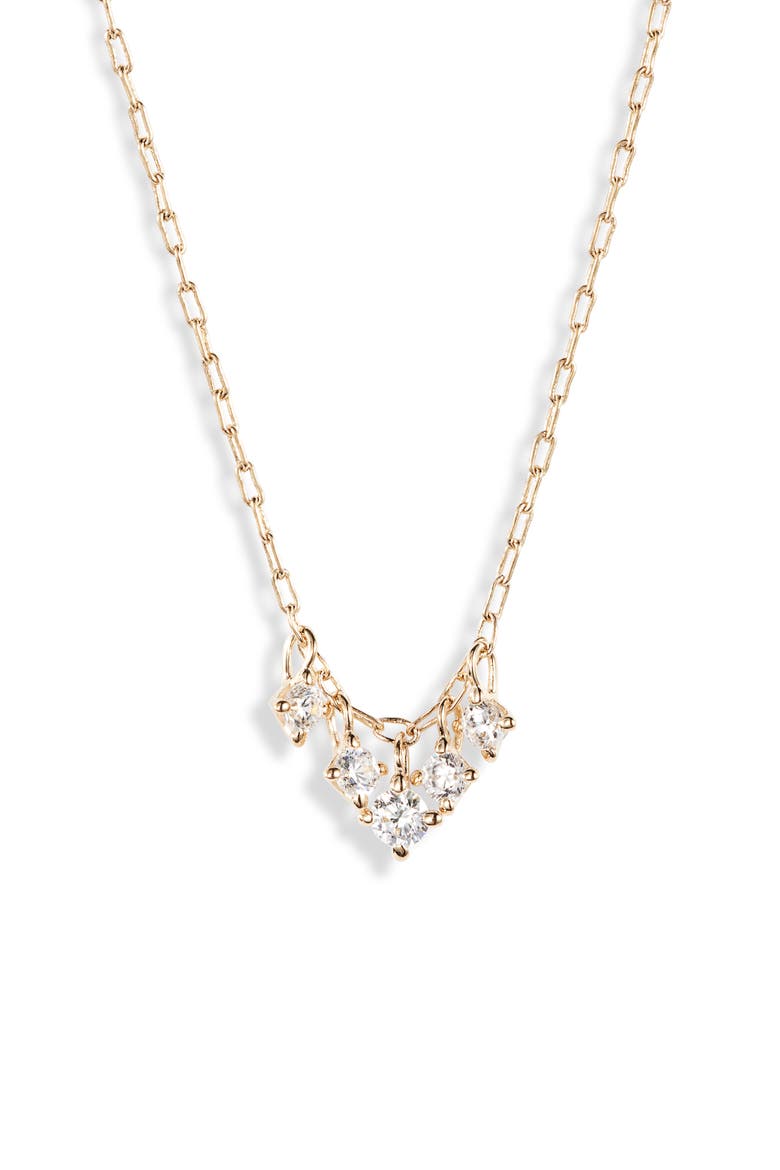 Issa Small Shaky Frontal Necklace, Main, color, GOLD