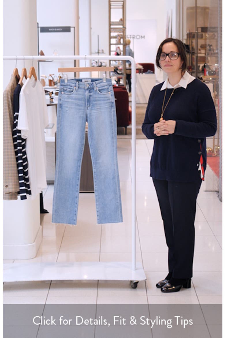 Cindy High Waist Raw Hem Ankle Straight Leg Jeans video