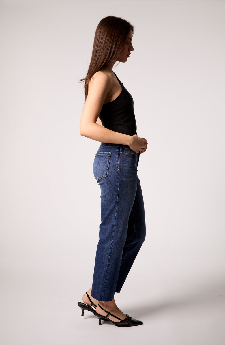 BLUE REVIVAL Quinn Mid Rise Straight Jean, Alternate, color, Marrakesh