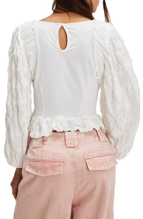Free People Olivia Contrast Stitch Knit Top